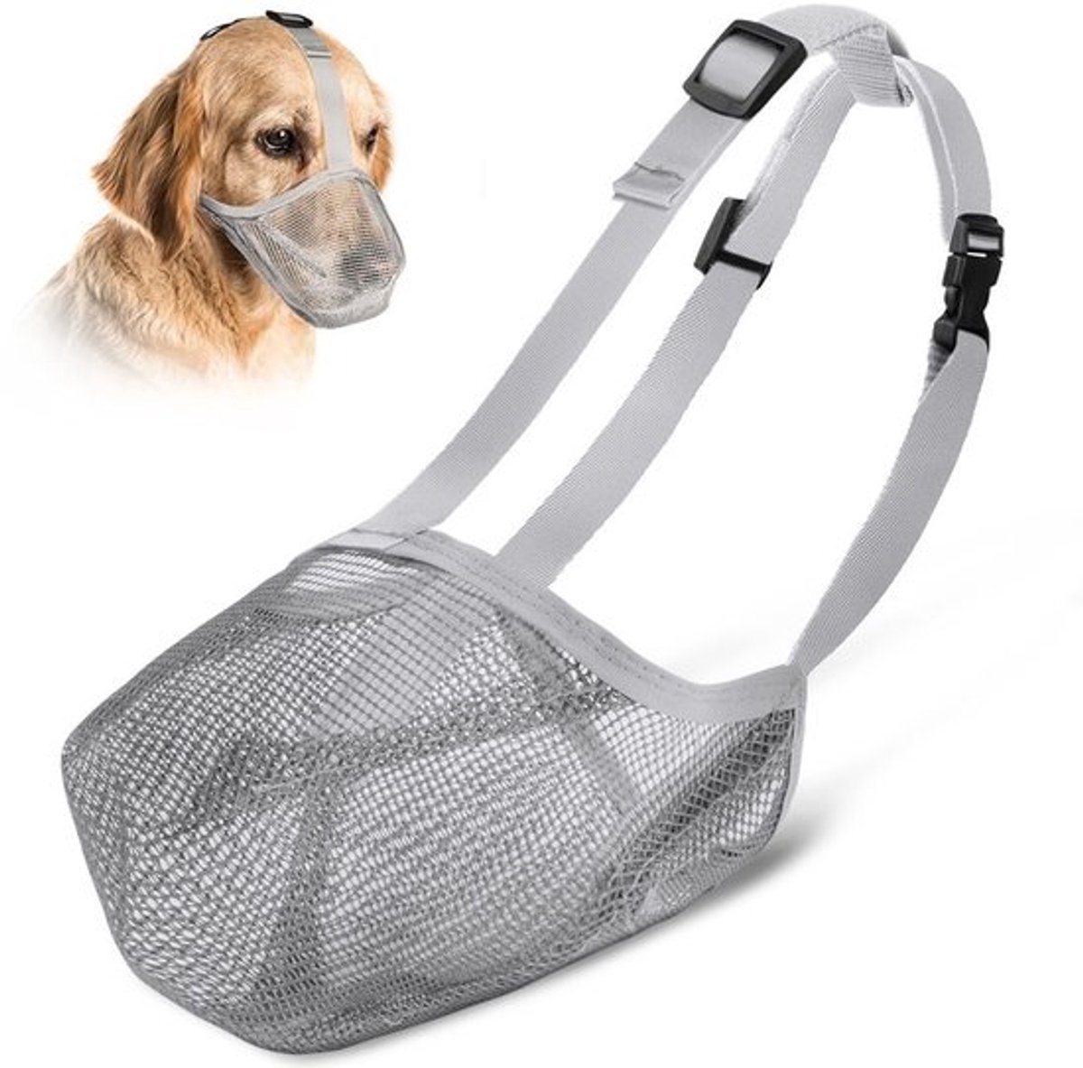 Dailygoody - hondenmaskermand - hondenmasker met verstelbare bandjes