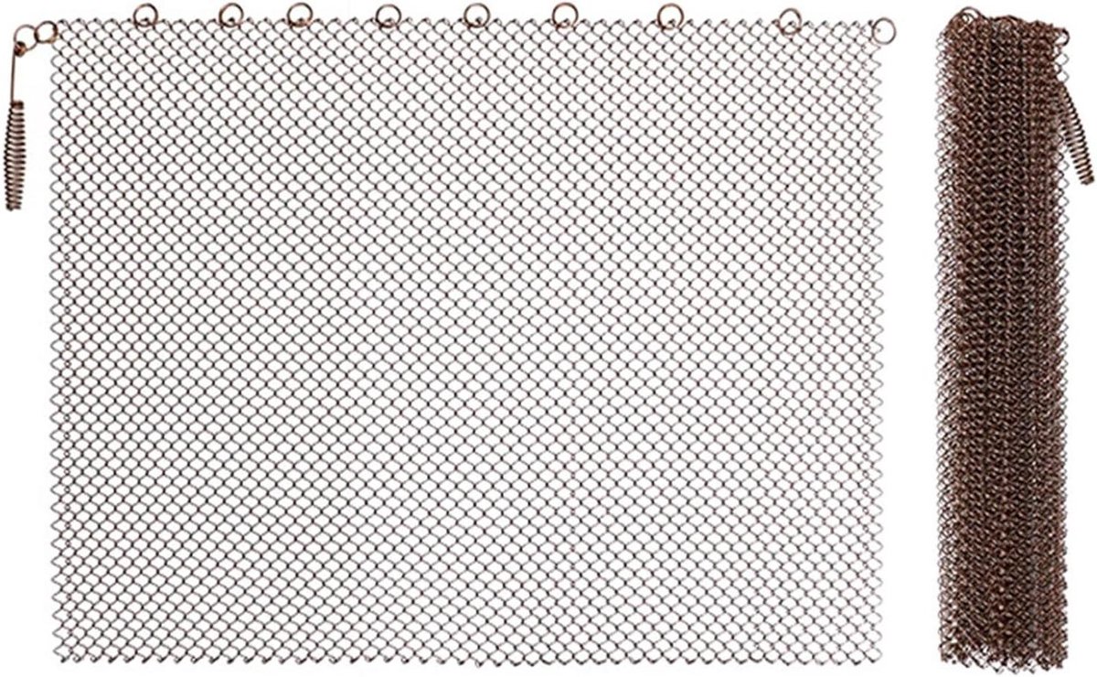 Open haard gaas gordijnen - Haard scherm Vonkbescherming - Veilig stoken - Roestwerende coating - 60 x 50 cm - Zwart