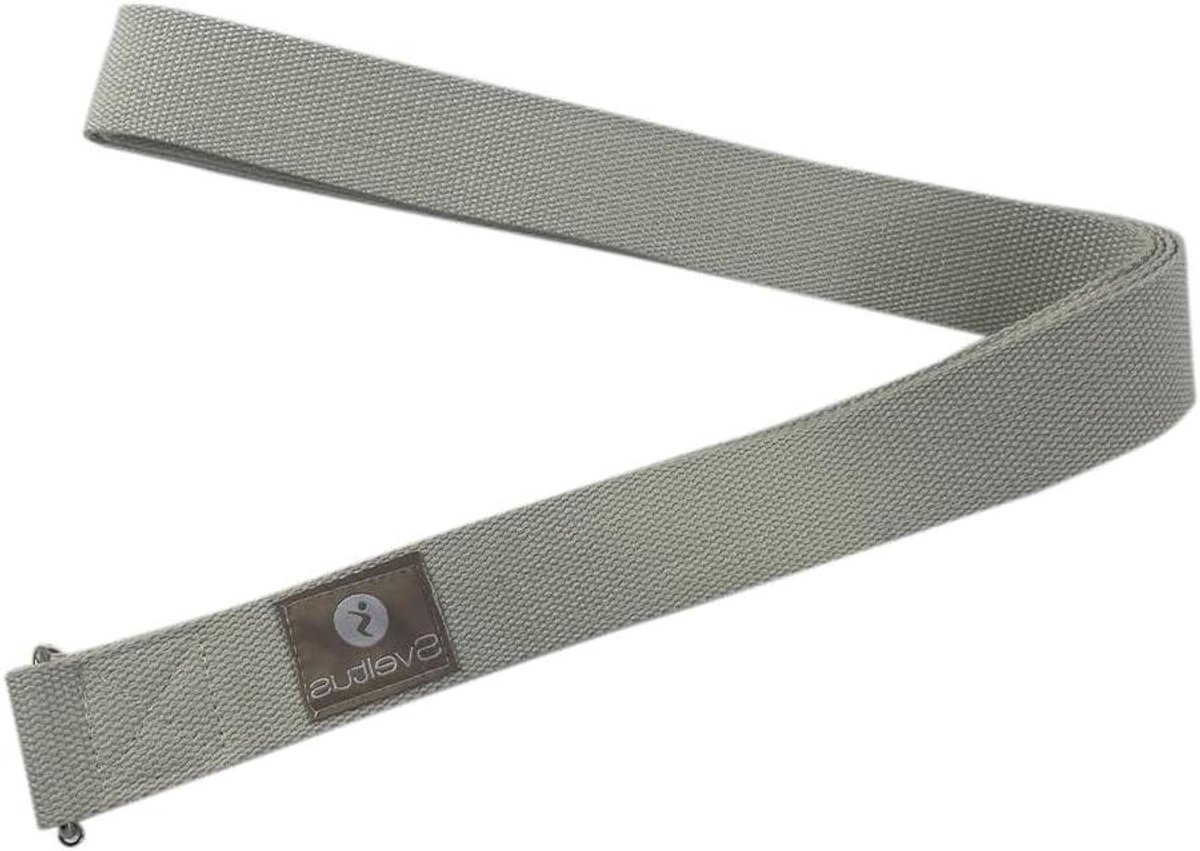 Yogariem - Stretchband Yoga - Flexibiliteit Verbeteren - Metalen Gesp - 250 cm - Beige