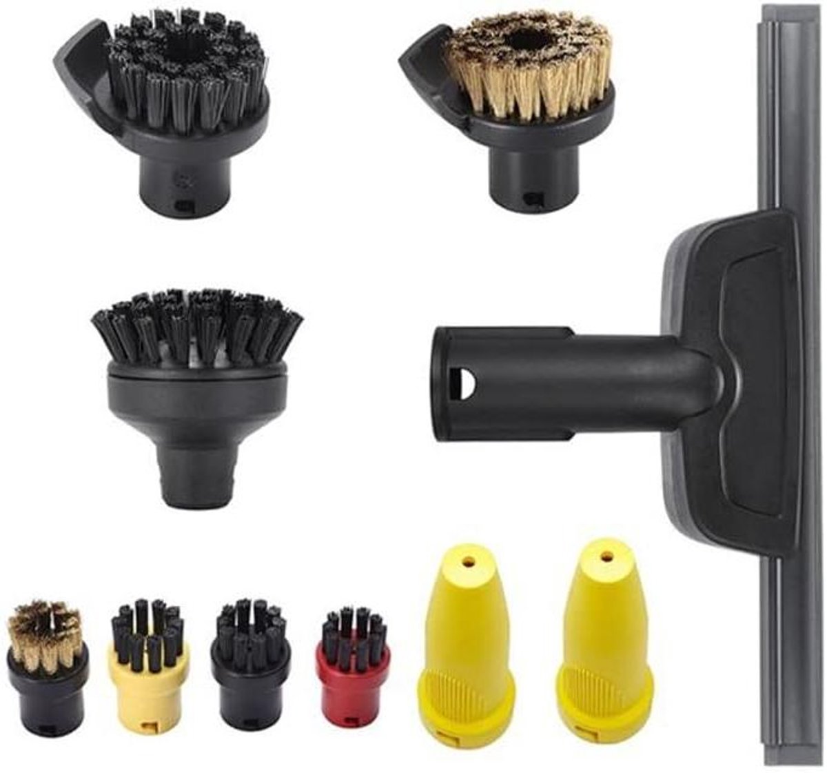 Vervangende Borstels - Reinigingsborstels Stoomreiniger - Hardnekkig Vuil Verwijderen - Slijtvast Nylon Materiaal - 10 stuks - Gekleurd