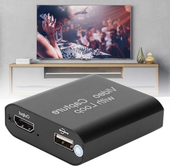 HDMI Video Capture Card - Opnamekaart - Streamen en Opnemen - Loop Out Functie - 1080P Output - Zwart