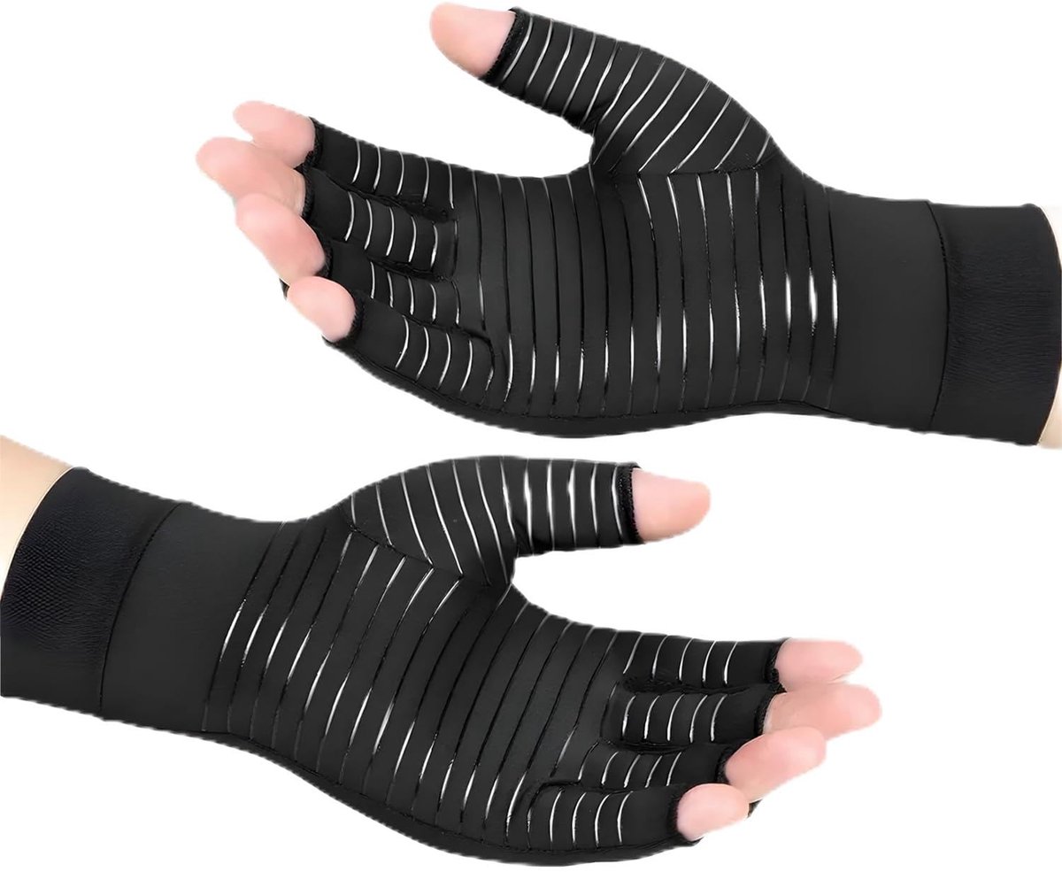 Vingerloze Handschoenen Antislip Gaming Dagelijks Sport, Polssteun Zwart M 1 Paar