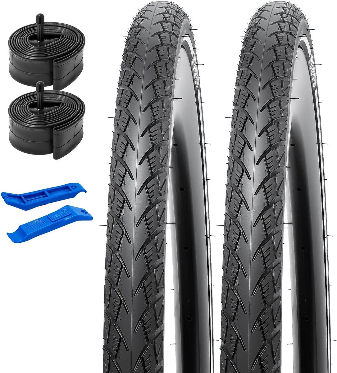 Fietsbanden Set - Banden en Binnenbanden - Stadsritten - Lichtgewicht en Lekbestendig - 26x1.75 inch - Zwart