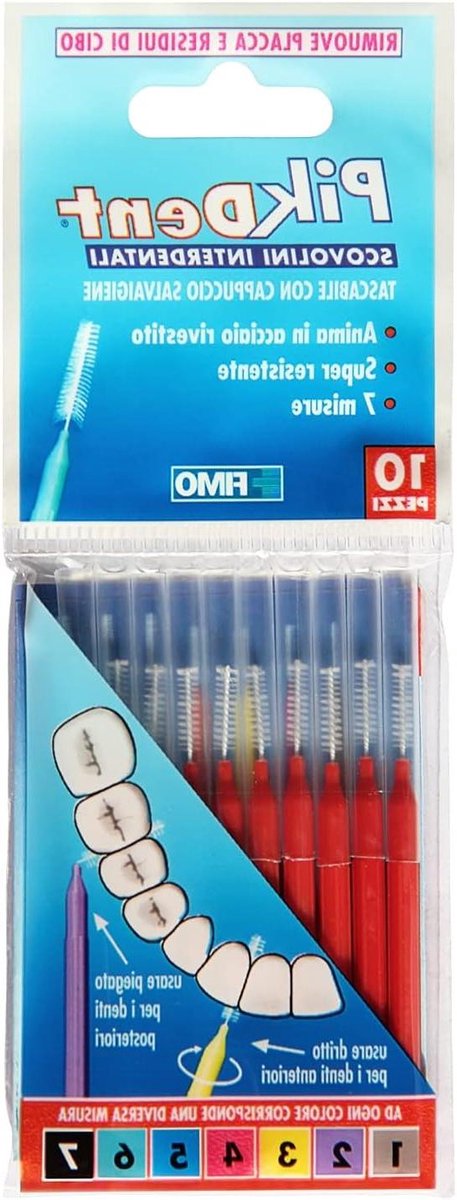 Interdentale borstels - Tandenborstel set - Mondhygiëne verbeteren - Robuuste gecoate kern - 10 stuks - Rood