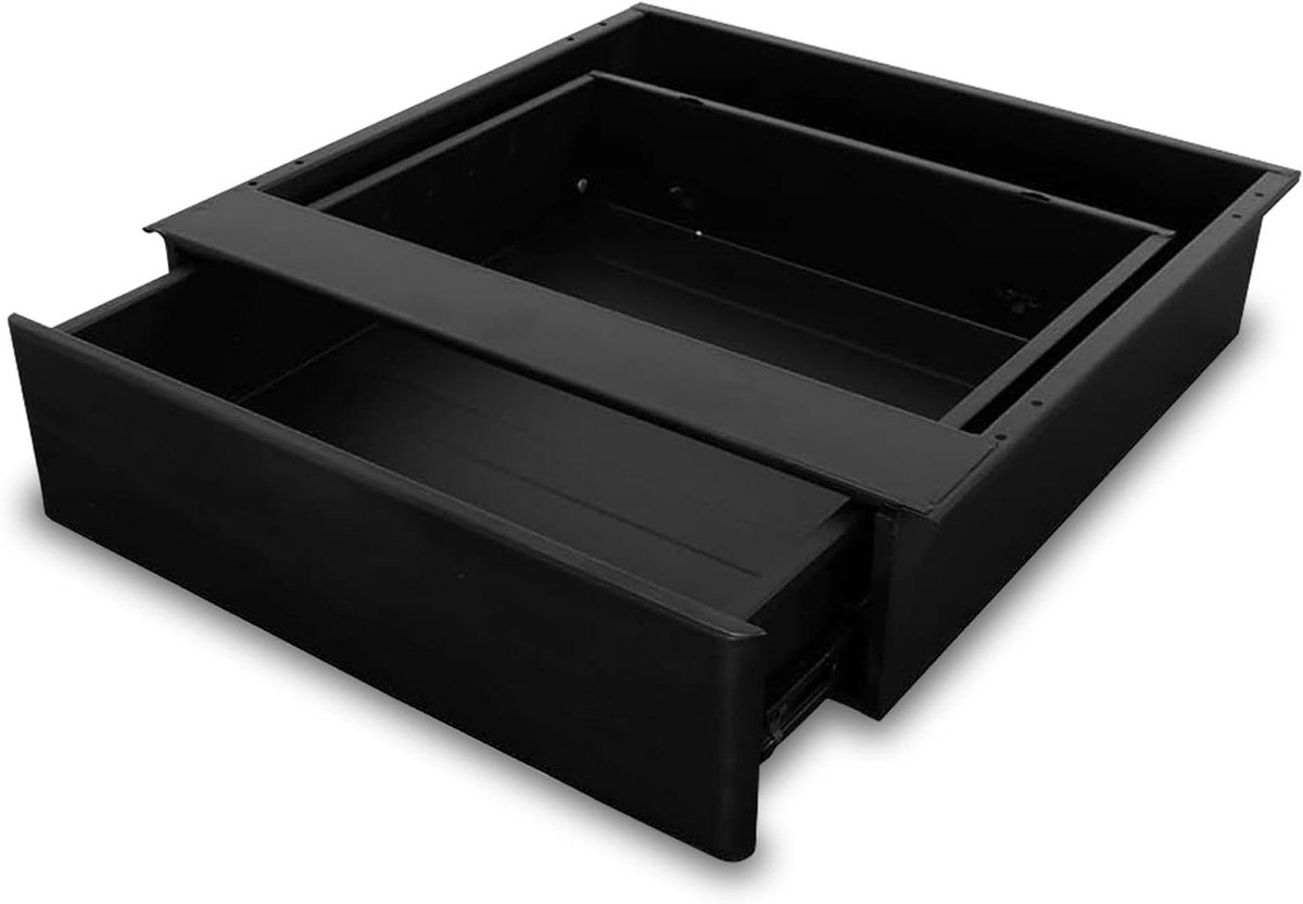 Bureau Lade - Opbergbak Bureau - Bureau Organisatie - Uittrekbaar Ontwerp - 42 x 41 x 10 cm - Zwart