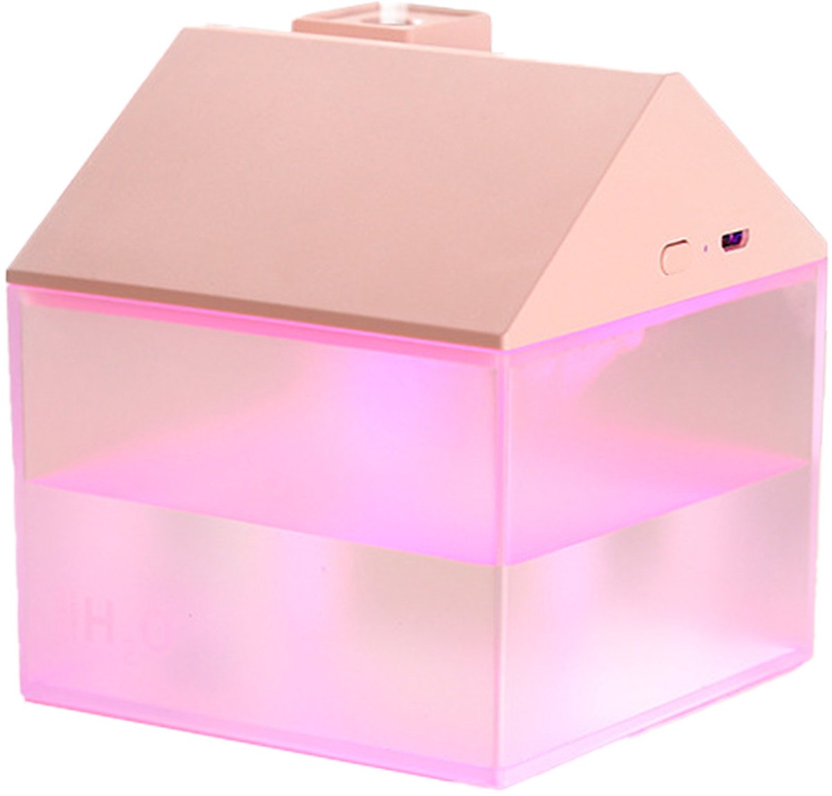 Mini-luchtbevochtiger met nachtlampje, 250 ml USB schattige persoonlijke kleine luchtbevochtiger met instelbare koele nevelstand, stille verlichting in 7 kleuren voor kantoor, bureau, plantenkamer, babykamer
