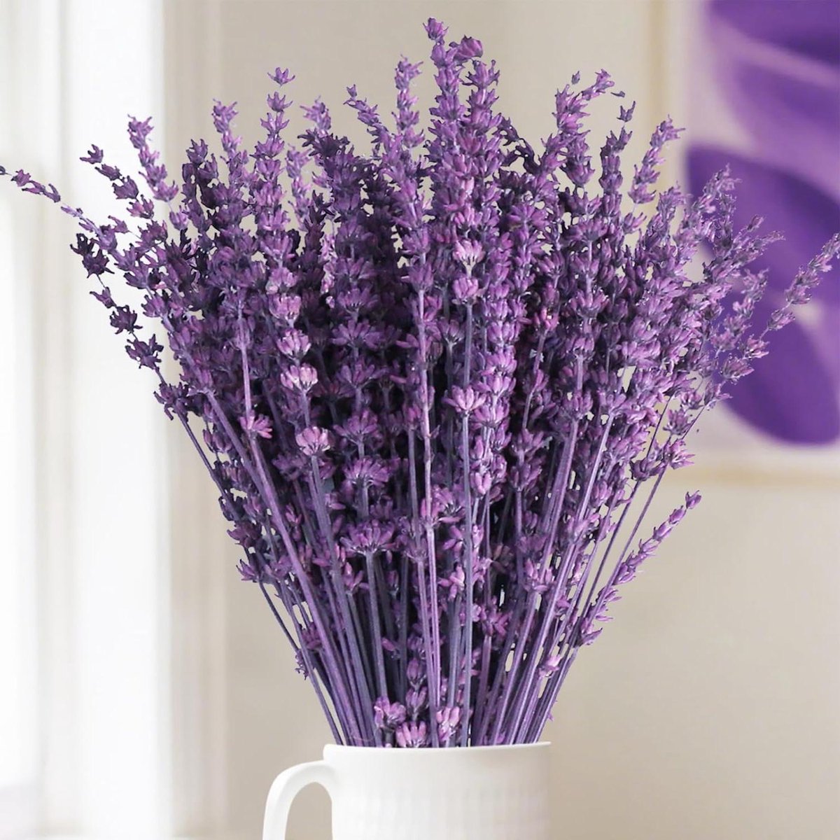 Gedroogde Lavendel Bundel - Geconserveerde Takken - Woondecoratie - Langdurig Aroma - 56 g - Paars