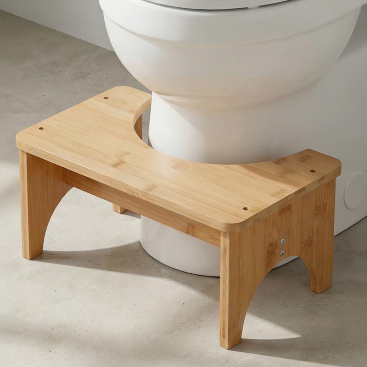 Toiletkruk - Krukje Toilet - Ondersteuning Toilet - Natuurlijke Kleur - 42 x 24 cm - Natuurlijk