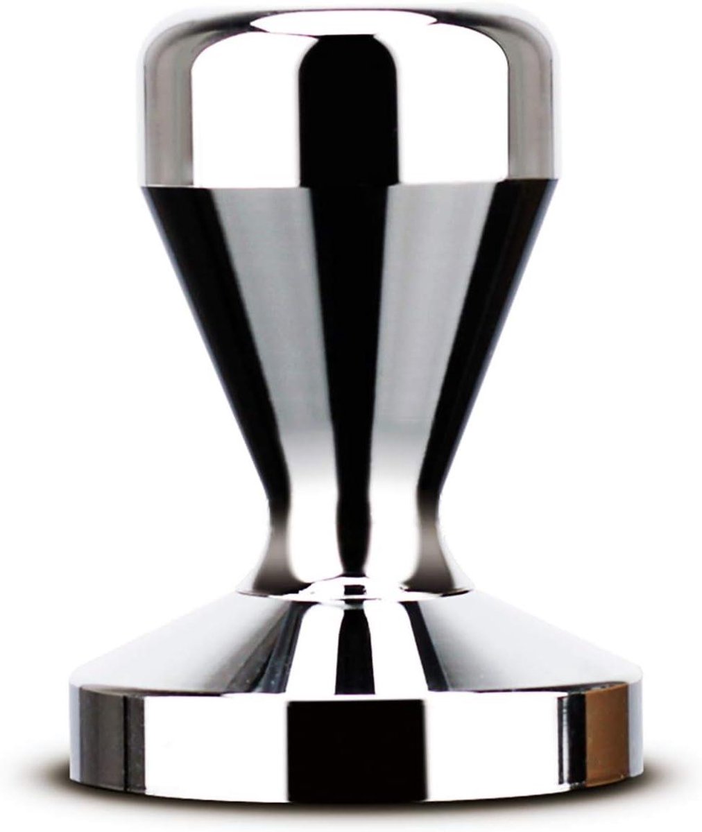 Koffie Tamper - Koffiebonen Pers - Espresso Maken - Platte Bodem - 53mm - Zilver