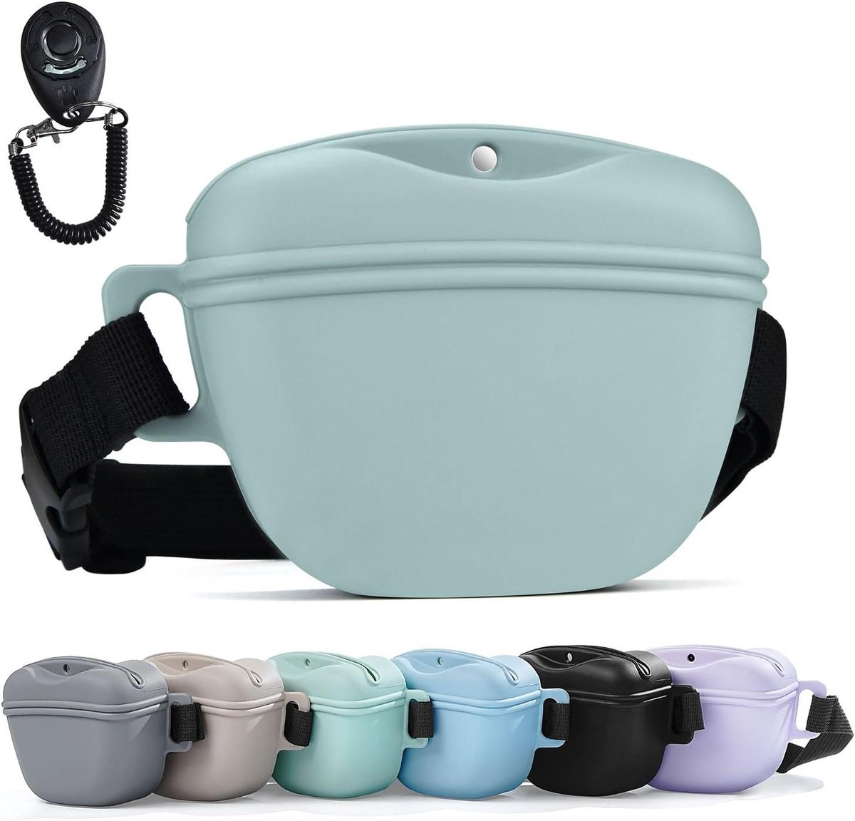Honden Trainingspouch - Hondenriemzakje Snackzak - Hondentraining Wandelen - Magnetische Sluiting - 166 cup - Zwart