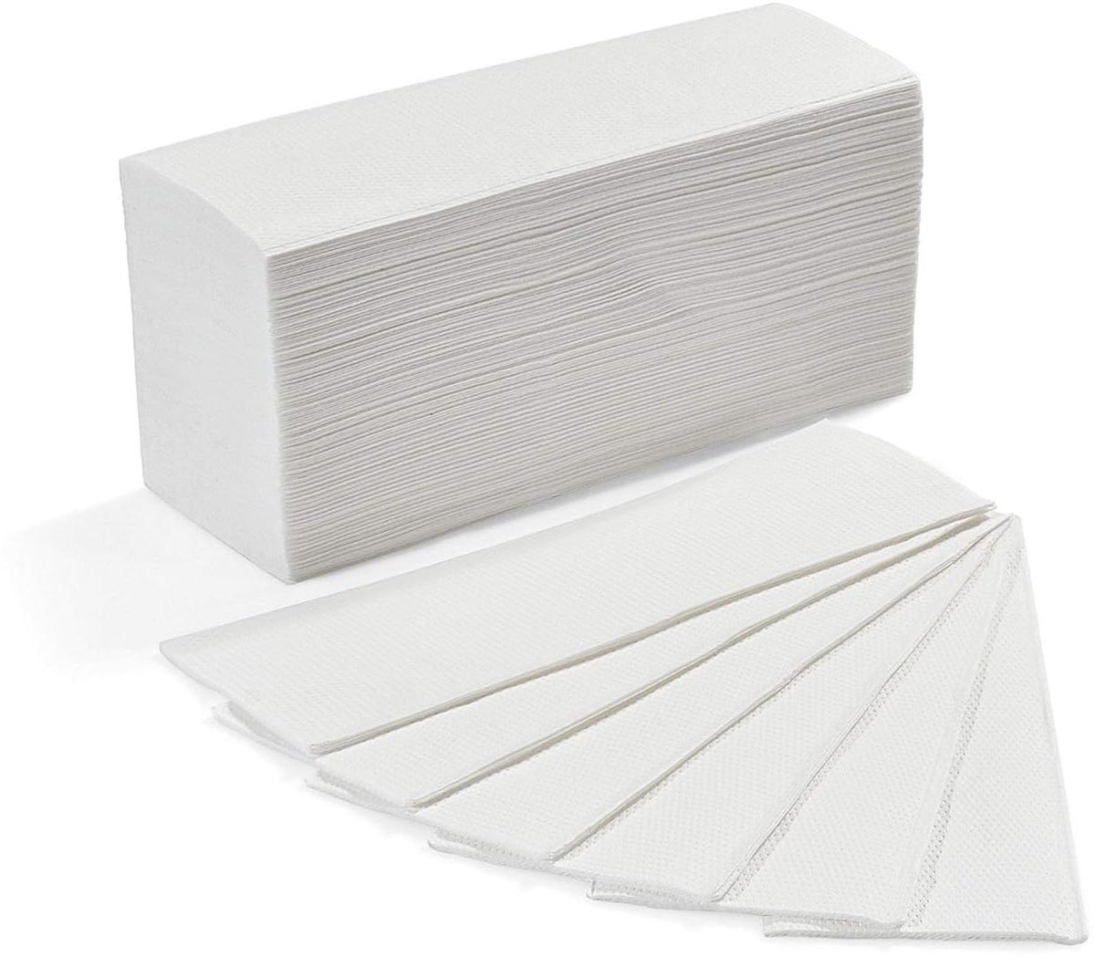 Handdoekpapier Z-vouw - Papierrol Keukenrol - Hygiënisch Afdrogen - 2-laags Cellulose - 235 x 24 cm - Wit