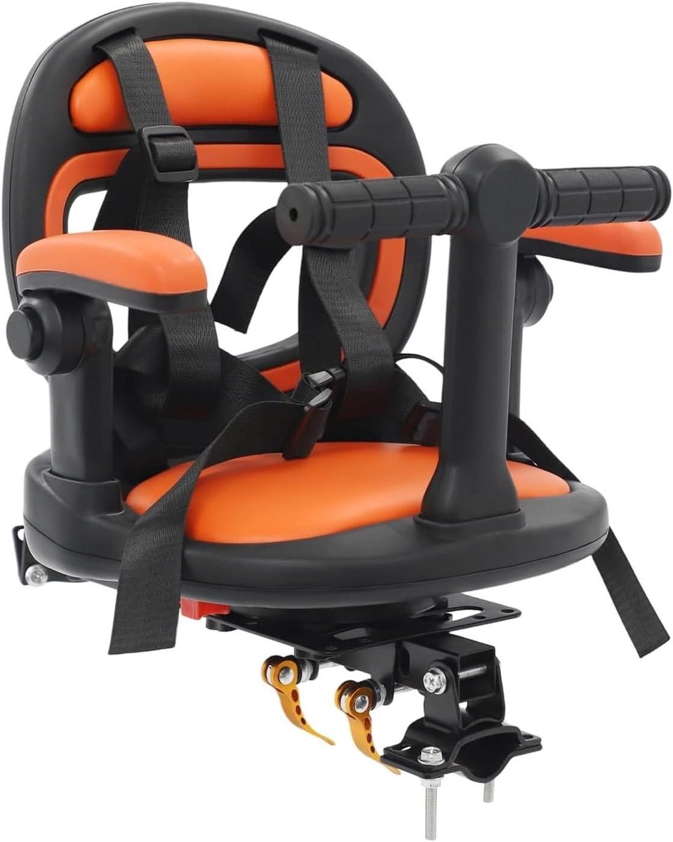 Kinderfietsstoel Voor - Fietszitje Kinder - Samen Fietsen - 360 Graden Draaibaar - 38 x 305 x 275 cm - Zwart