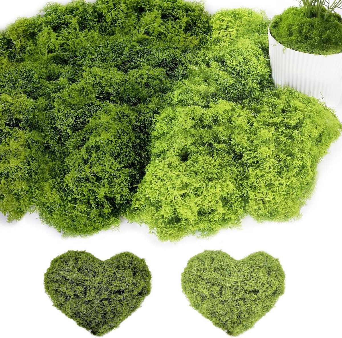 Kunstmos Decoratie - Creabehulp - Knutselen en decoreren - Wasbaar en herbruikbaar - 200 gram - Groen