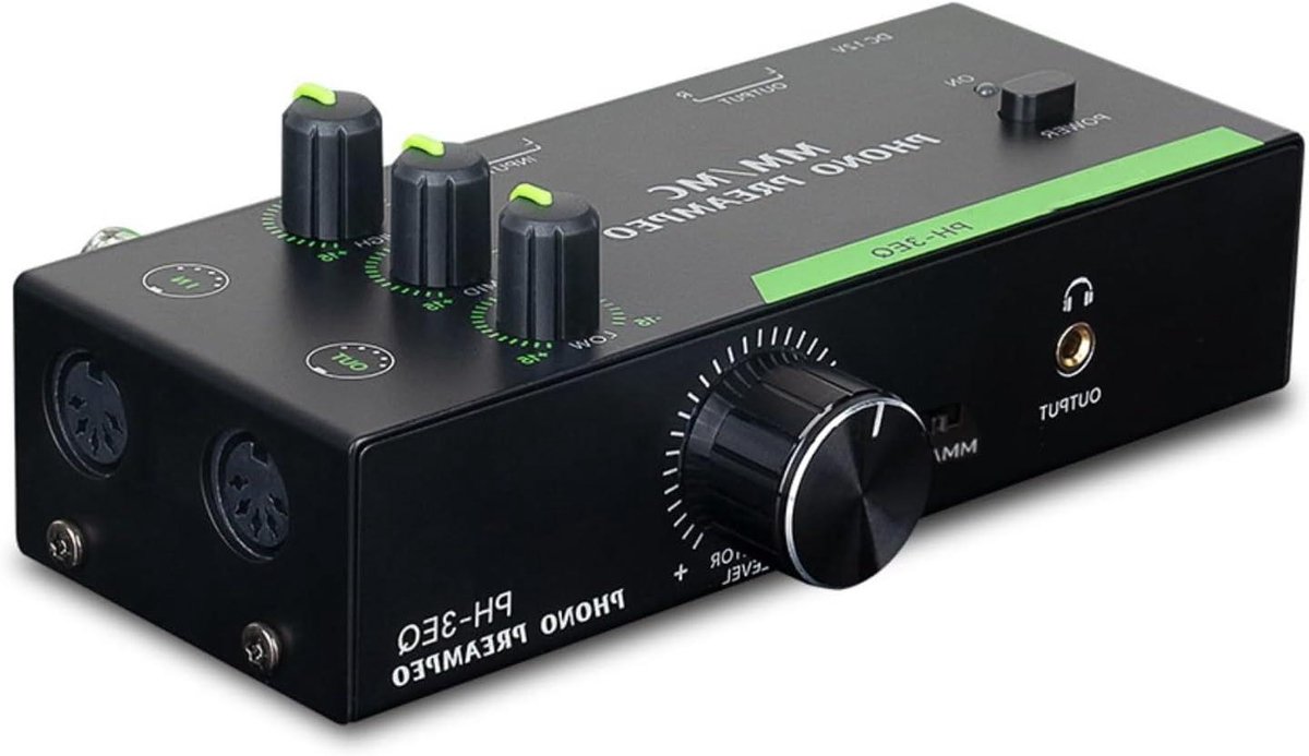 Phono Voorversterker - Platen Speler Versterker - Muziek Luisteren - XLR Input Output - 24 x 16 x 6 cm