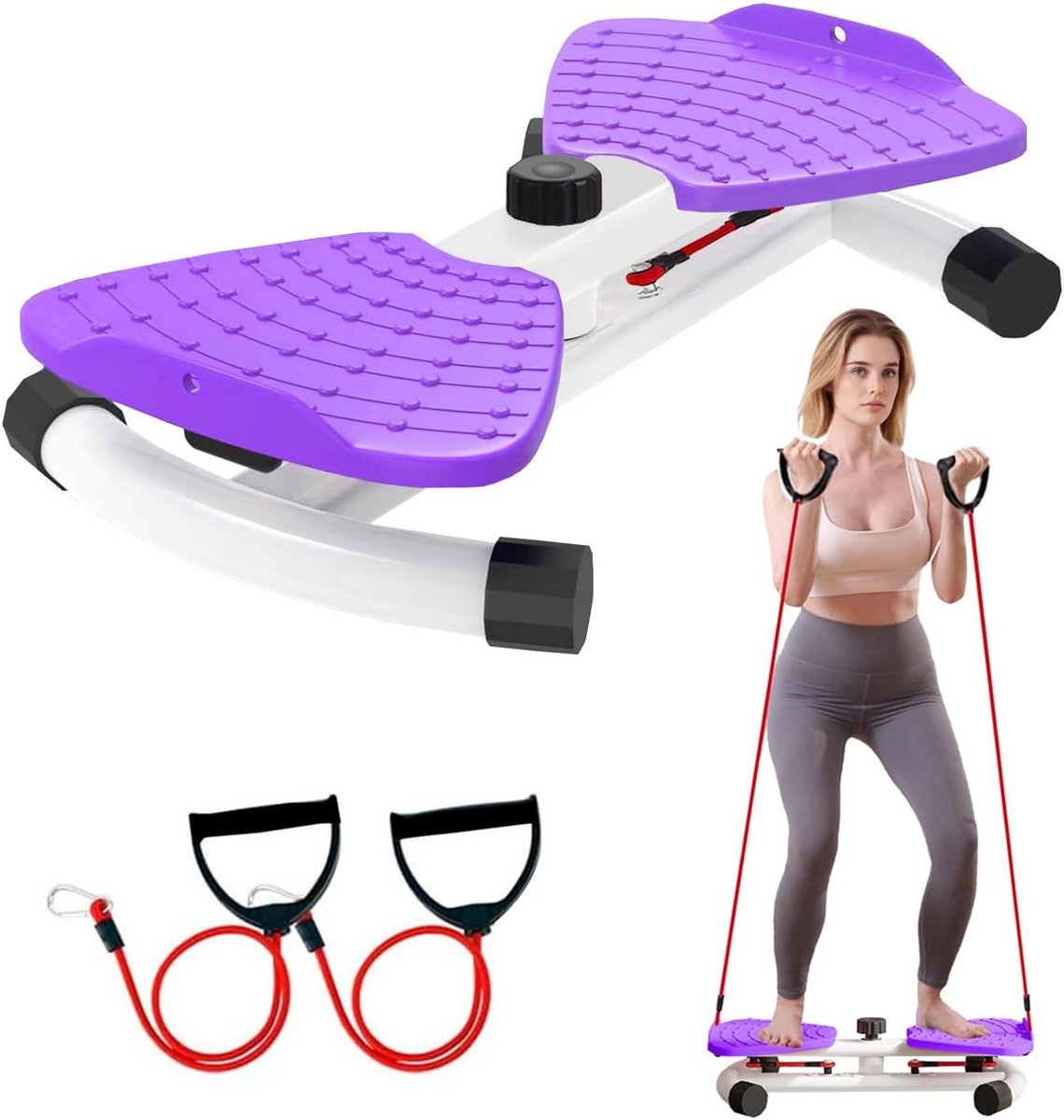 Twist Board - Taille Twister - Taille Trainen - Met Voetmassage - 52.8 x 33 cm - Paars