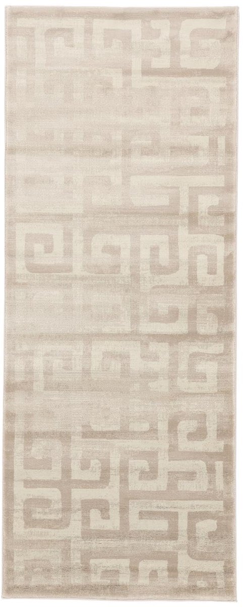 Vloerkleed, Moderne, 80 x 200 cm, Rechthoekig, Middelpolig, Woonkamer, Slaapkamer, Hal, Alleen chemisch reinigen, Licht Beige