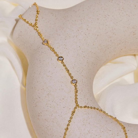 Handketting Armband Vingerring Verbinding Schakelketting Armsieraad Handsieraden Damesarmband — afbeelding 3