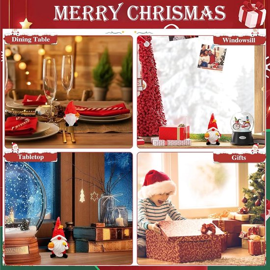 Mallen 2 stuks kerstdwerg, kaarsvorm voor gnoom om te knutselen, gnoom in siliconen vorm, voor het maken van kaarsen, aromastenen, chocolade, kerstdecoratie. — afbeelding 4