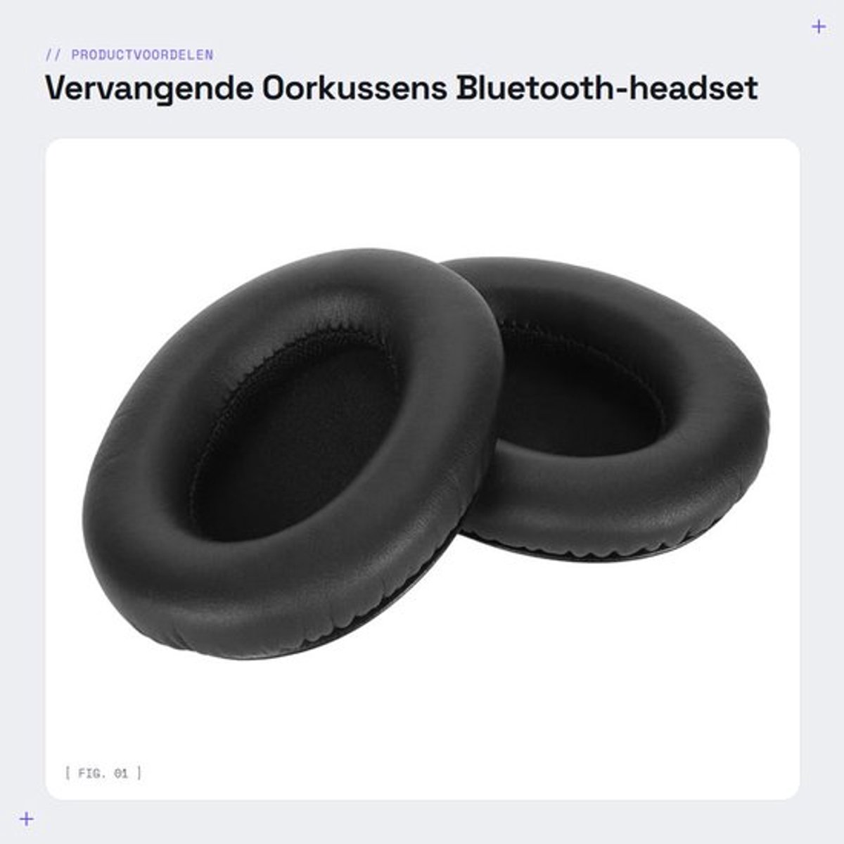 Dailygoods - Vervangende Oorkussens - Bluetooth-headset - Zacht Leer
