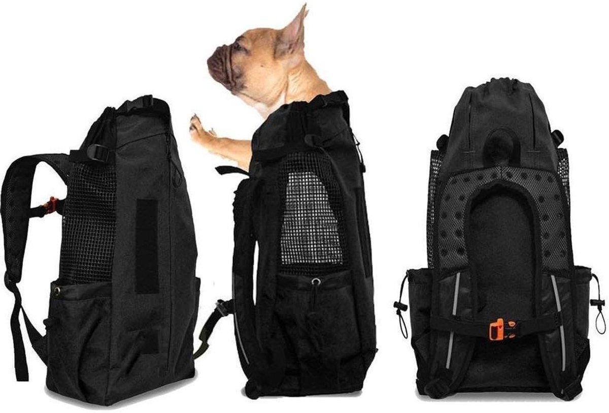 Hondentransportrugzak voor kleine en middelgrote honden - geschikt voor wandelen, fietsen en winkelen