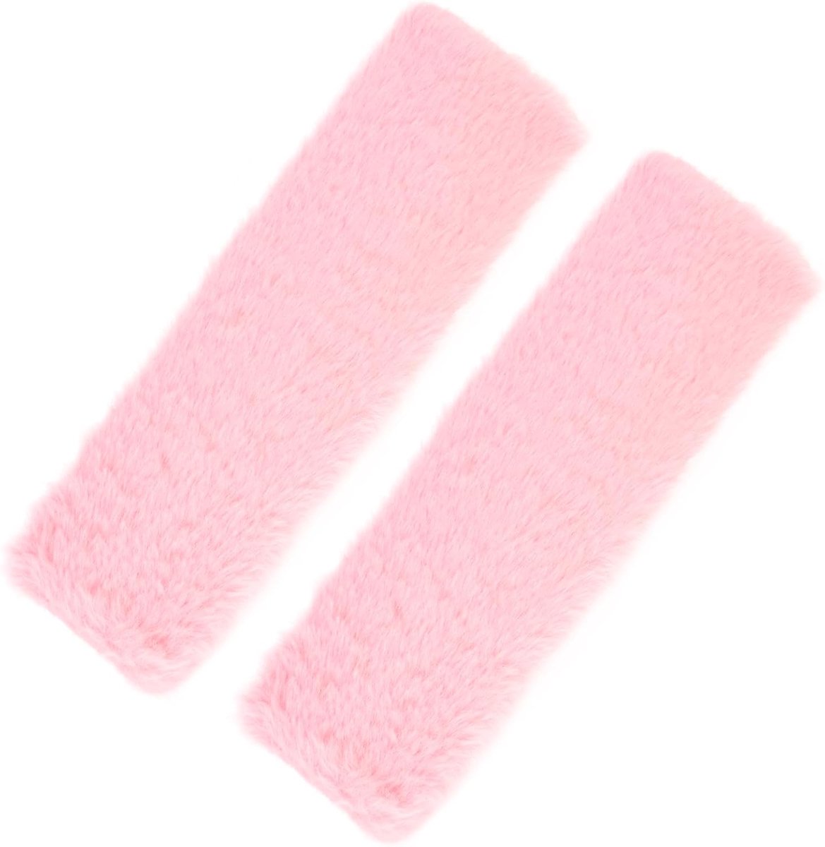 2 stuks gordelkussens auto (roze), gordelbescherming, veiligheidsgordel, schouderkussen, gordelbeschermer van imitatiekonijnenvacht, wollig, comfortabel schouderkussen ter voorkoming van wrijving en