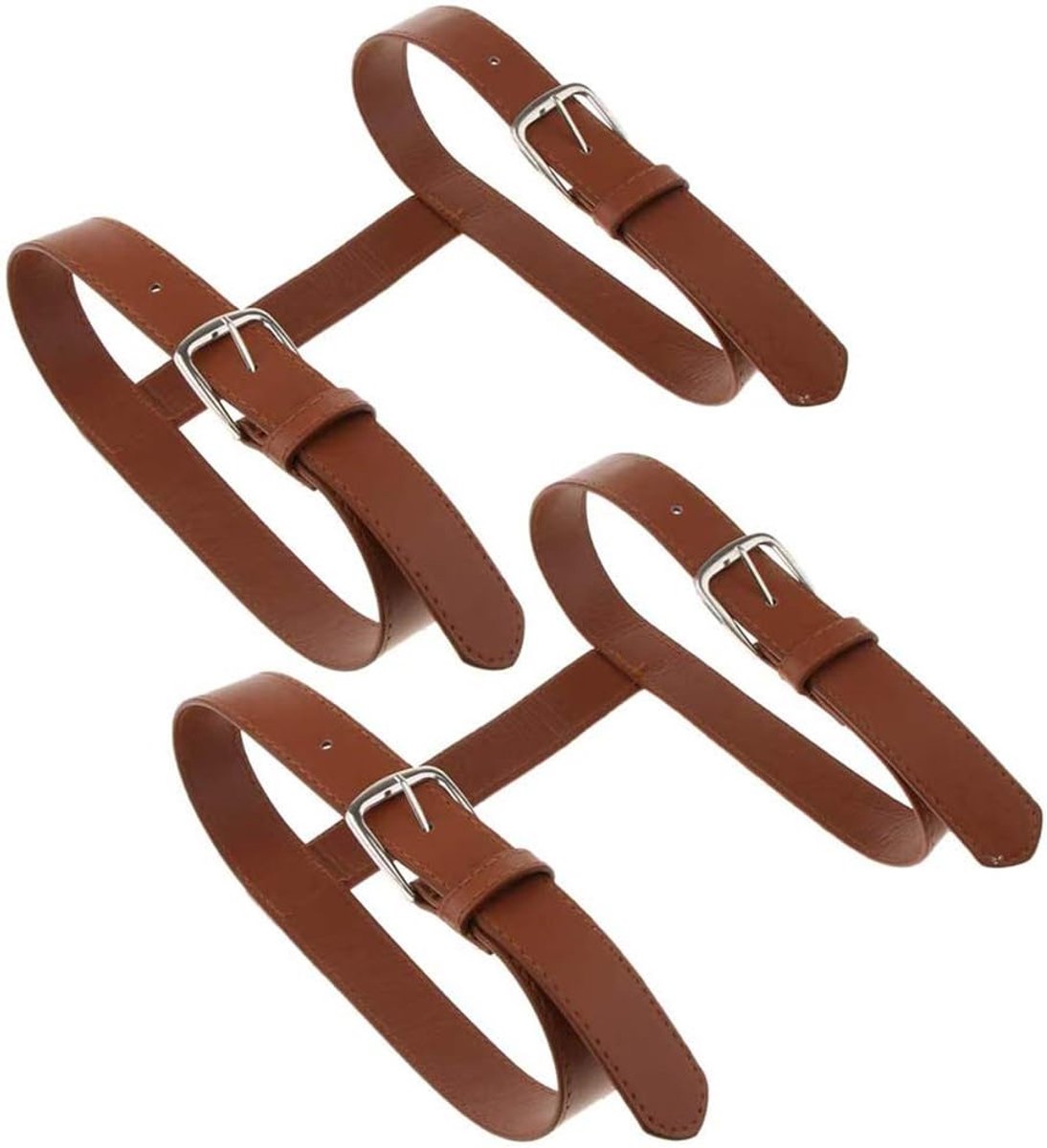 2Pcs Draagband Voor Picknick Deken Gooi Reizen Tapijt Lederen Draagriem