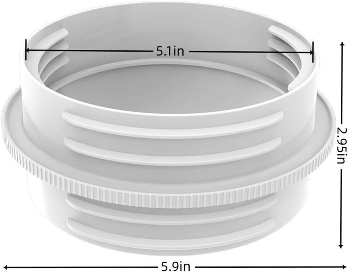 2-in-1 Koppelstuk voor Airco Afvoerslang 13-15cm | Universele Connector voor Mobiele Airco, Raam, Afzuigkap & PVC-Buis | Slangverlenging & Aansluiting | Eenvoudig te Installeren | Wit – foto 5