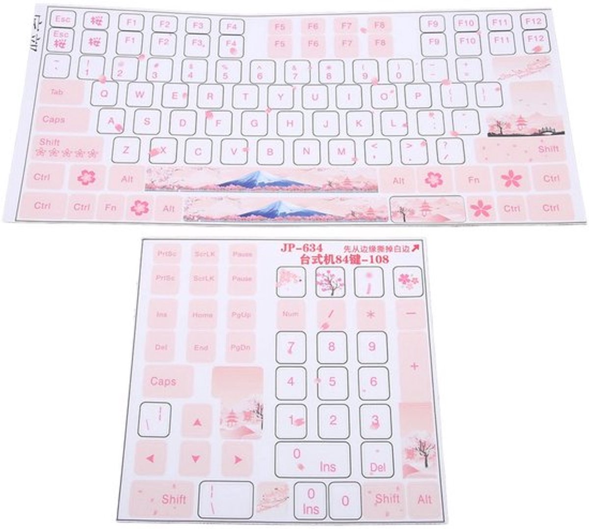 Store_7 - Toetsenbordstickers - Universele Engelse