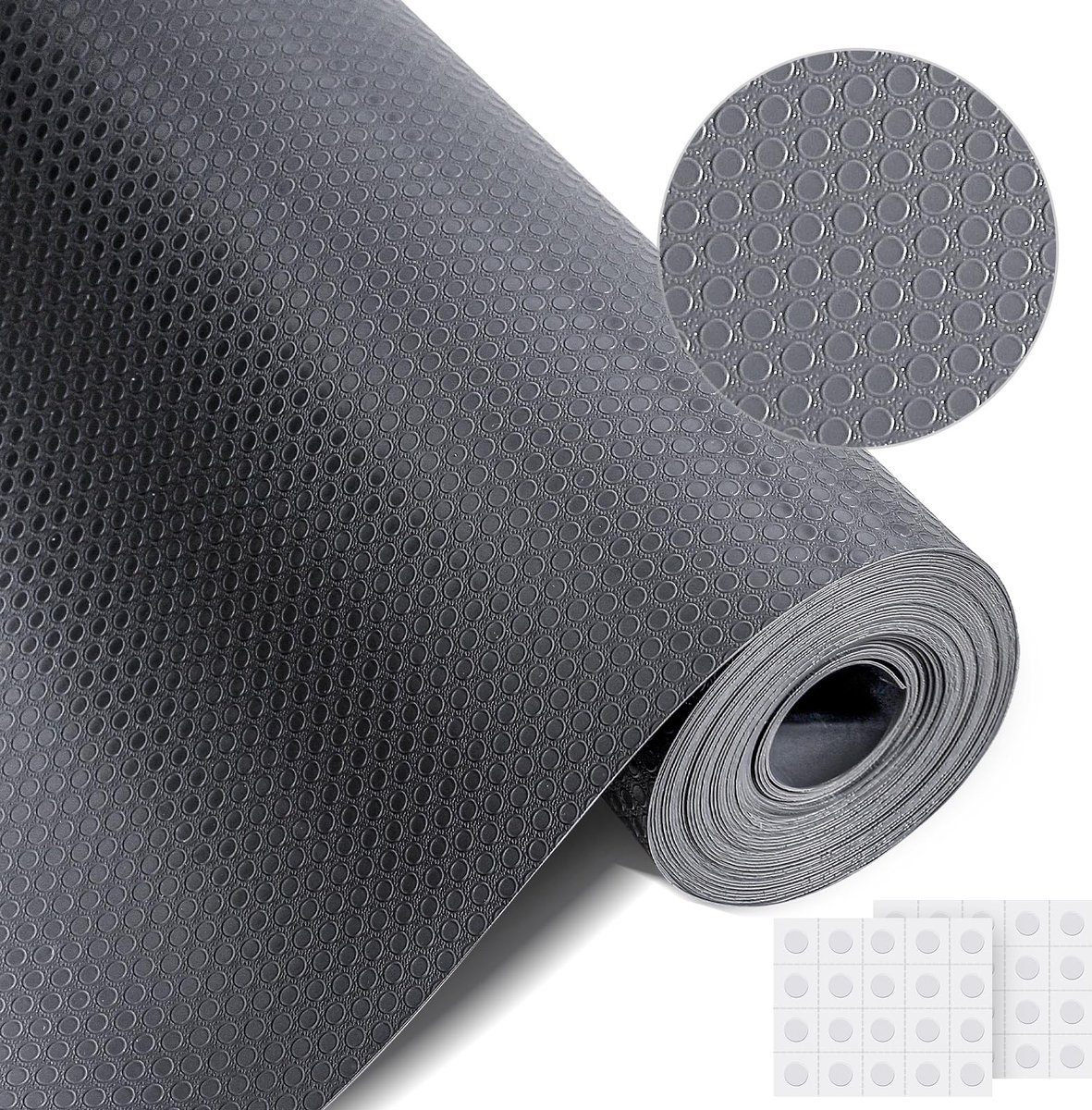 moinkerin Ladevoeringen 60 × 600 cm, 450 g/m² niet-klevende keukenplankvoering, waterdichte en oliebestendige EVA-kastmat, antislip koelkast- en keukenplankbeschermer
