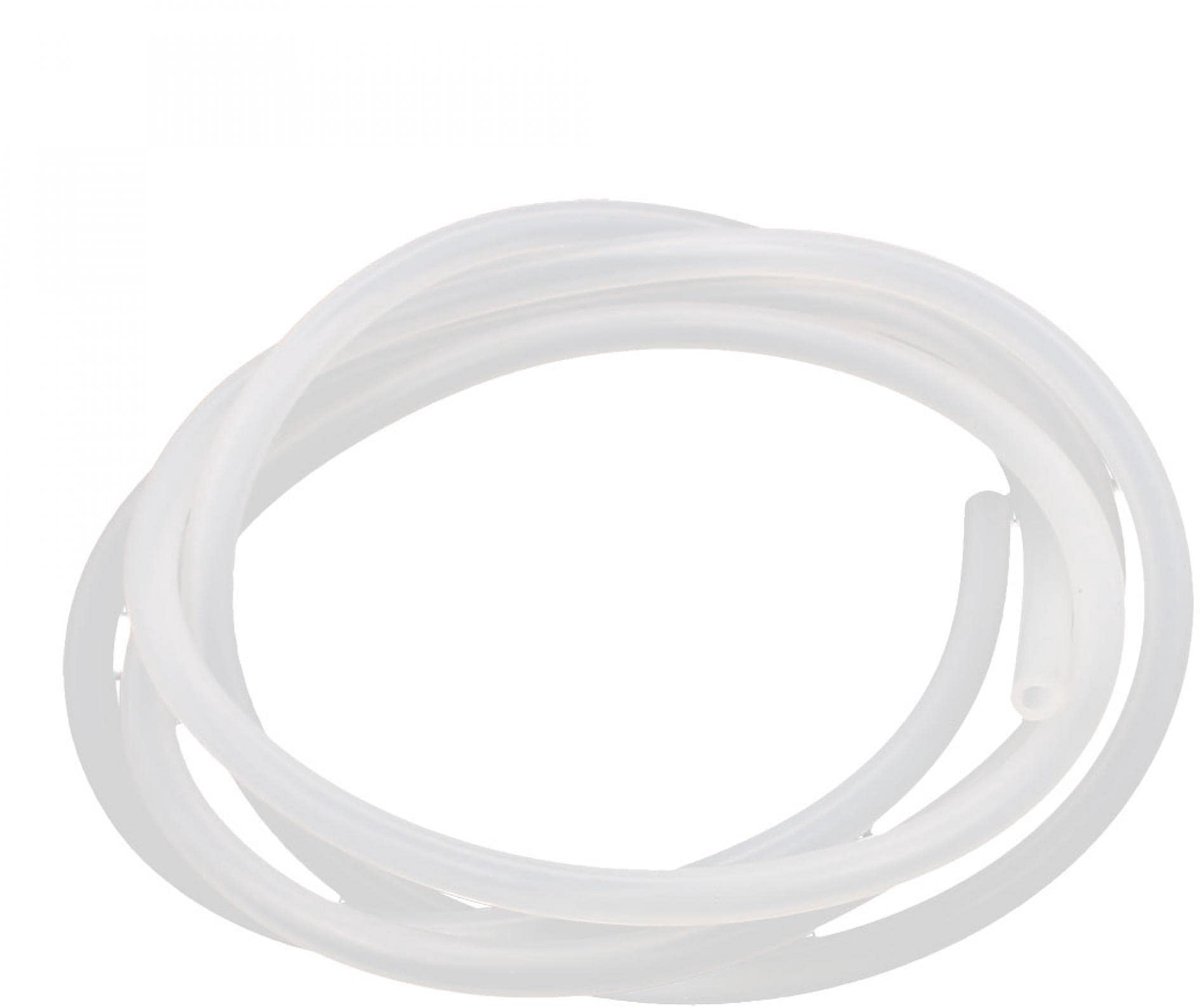Sourcingmap Siliconenslang 2mm ID x 4mm OD 3/32"x5/32" 3.3' Flexibele siliconen rubber slang voor water en lucht, witte pijp voor pomptransport