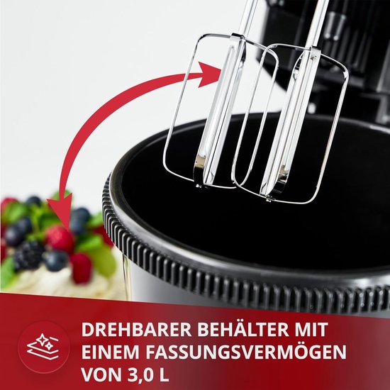 Krachtige Elektrische Handmixer met 5 Snelheden Zwart van Merkloos — afbeelding 5