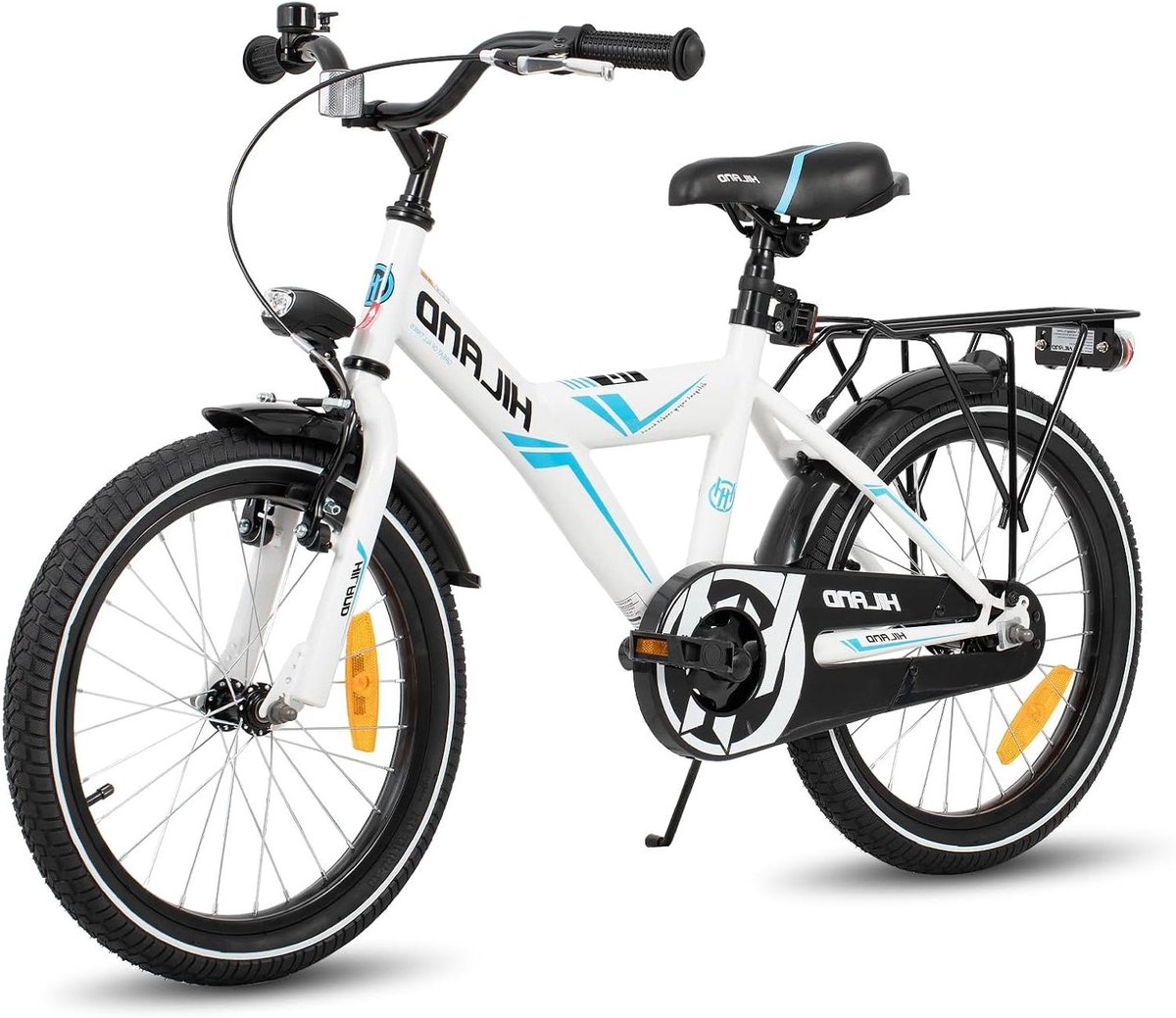 Kinderfiets - Jongensfiets Meisjesfiets - Leren Fietsen - Dubbel Rem Systeem - 16/18 inch - Zwart Wit