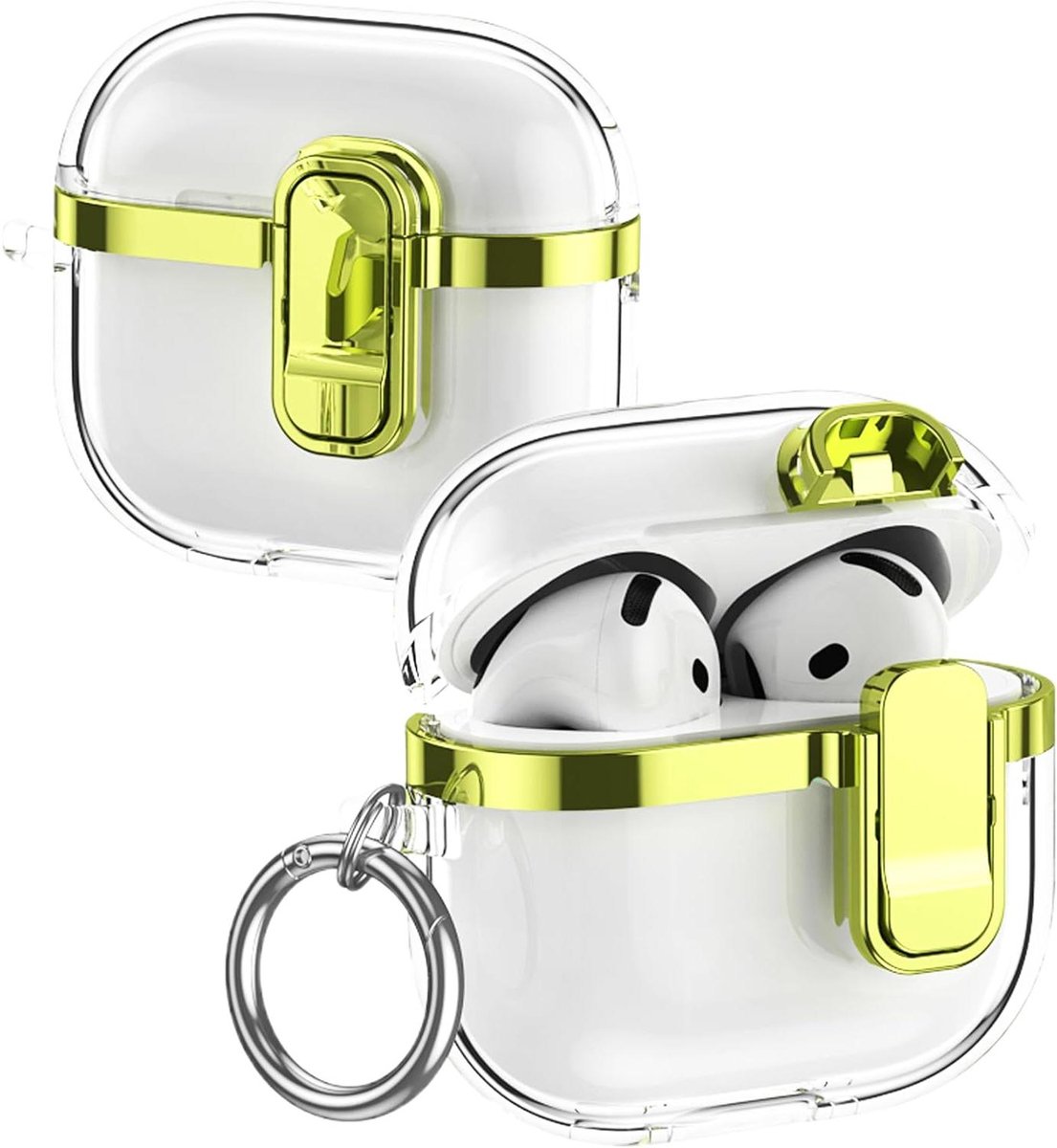 Hoesje voor AirPods 4 - Beschermhoes Case - Oordopjes Beschermen - Uniek Veiligheidsslot - 5.5 x 2 x 4.5 cm