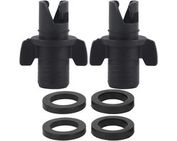 Air Valve Adapter - Kayak Ventiel Connector - Opblaasboot Vullen - Lekvrij Ontwerp - Standaard Maat - Zwart