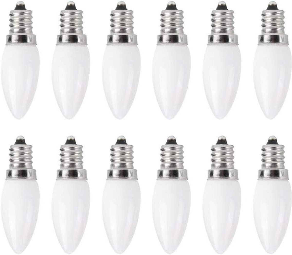 Mini LED Kandelaar Gloeilampen - Kaars Lampen - Huishoudelijke Verlichting - Energiebesparend 1.5W - E12 Fitting - Warm Wit