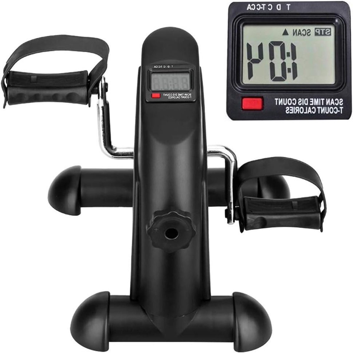 Mini Hometrainer - Pedaal Trainer - Revalidatie Thuis - Verstelbare Weerstand - 43x32x20 cm - Zwart