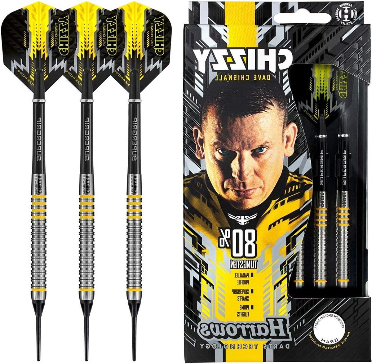 Soft Darts - Wolfraam Darts - Precisie Werpen - 80% Wolfraam - 16 x 12 x 3 cm - Geel