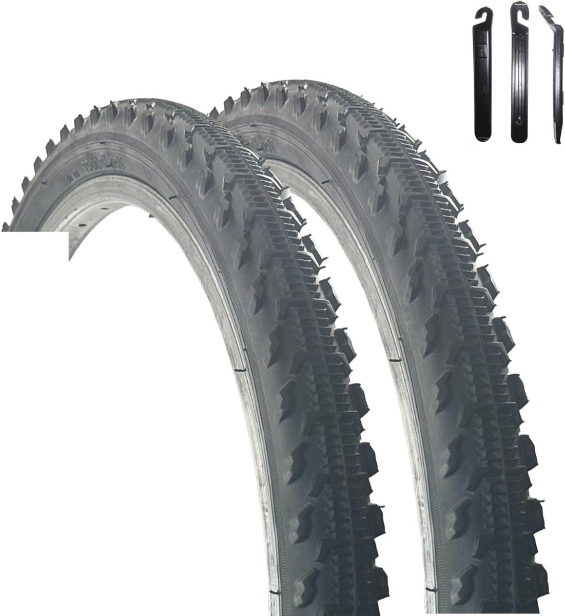 Fietsbanden Set - Banden Paar - Fietsen Onderhoud - Duurzaam Ontwerp - 24 Inch - Zwart