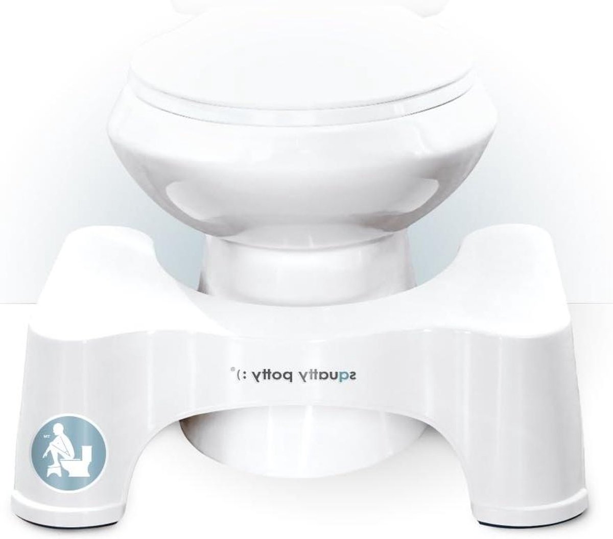 Toilet Krukje - Badkamer Hulp - Natuurlijk Zitten - Arts Aanbevolen - 9 Inch Hoog - Wit