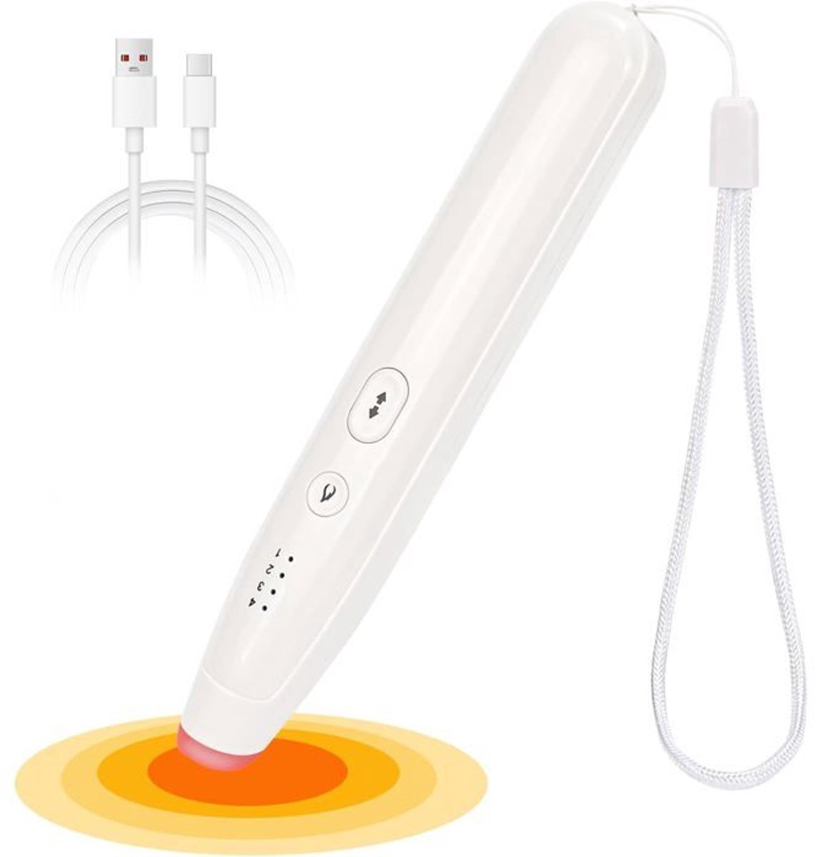 Oplaadbare muggenspiraal, perfect voor wandelen, kamperen en reizen, wit.