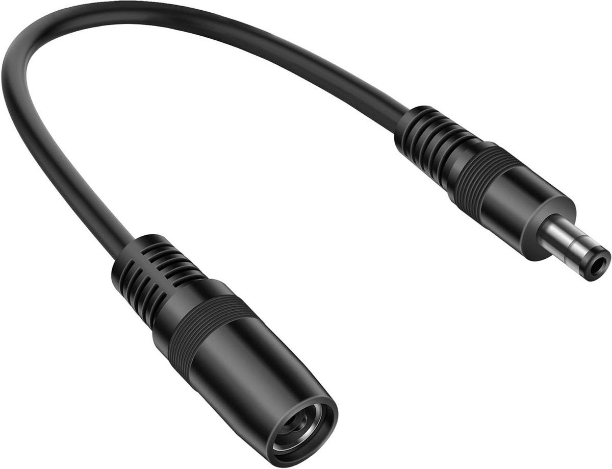 Adapterkabel - Stroomkabel - Zonnepaneel opladen - Puur koperdraad - 20 cm - Zwart
