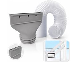 Koppelstuk Mobiele Airco Afvoerslang Met Airco slang 200Cm(Ø15Cm) - Voor Ø13-15cm Afvoerslang Airco Slang - Airco Slang Koppeling - Airconditioning Slangkoppelin - Interface Afvoerslang - Universele Afvoerslangadapter Voor Ventilatie En Koelsystemen