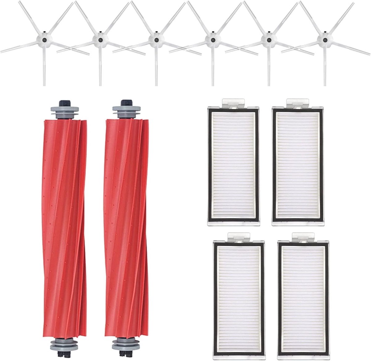 Geschikt voor Roborock Q7 Max / Q7 Max Plus / T8 stofzuigeraccessoires, geschikt voor Roborock Q7 / Q7 Max / T8 robotstofzuigeraccessoires, filter/hoofdrandborstel/mop/stofopvangzak-Stijl 1