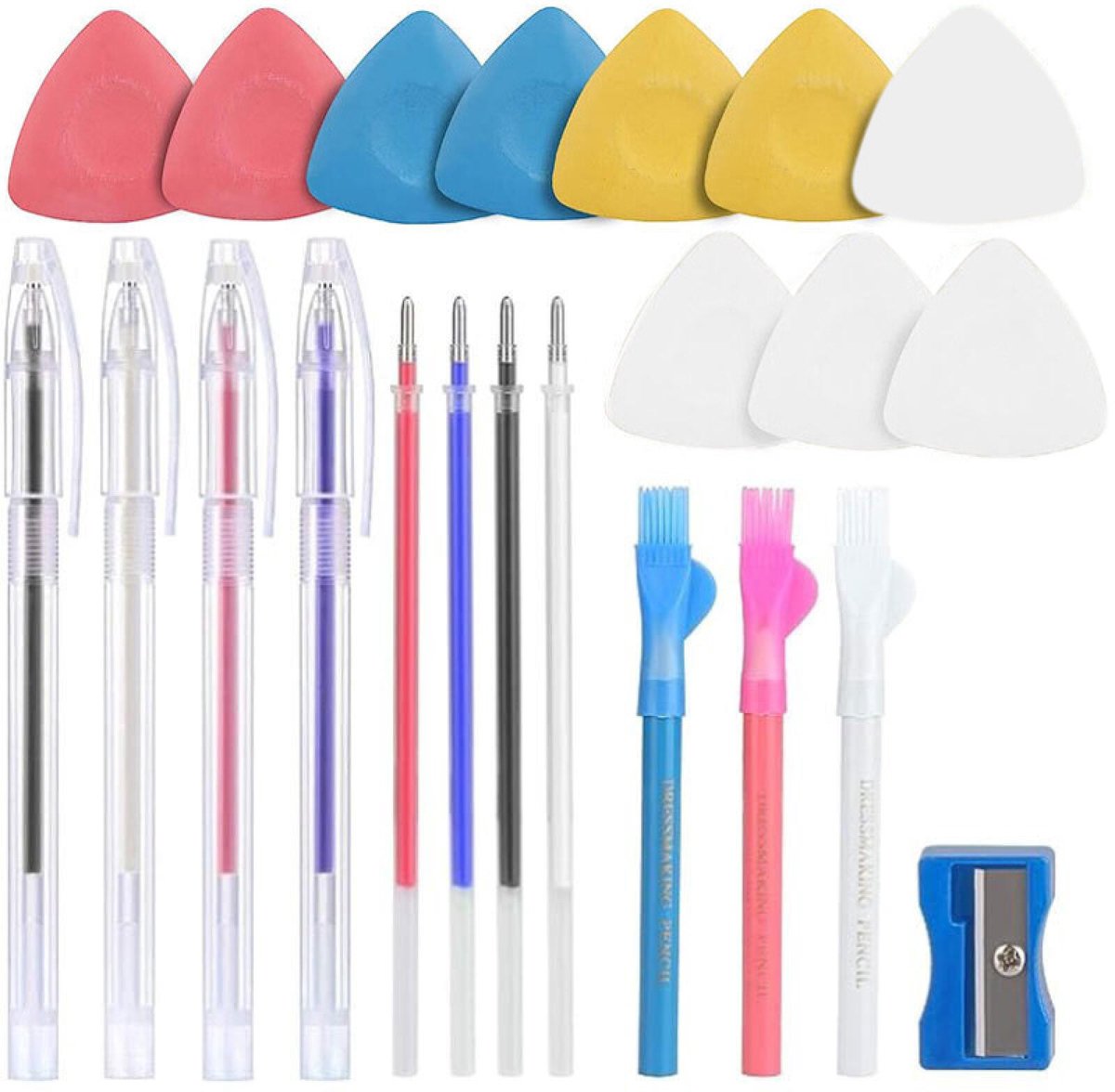 Kleermakerskrijt- 26 stuks - Patroontekenen - textielstiften - Krijt - Krijtstiften - Krijtjes DIY - Hobby Naaien - Naai Accessoires - voor naaien- stoffen markeren- DIY kleding maken en handwerken