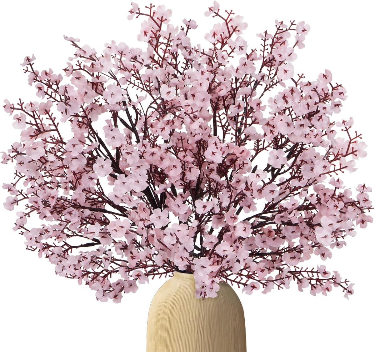 Kunstbloemen, Gypsophila, kunstzijden bloemen, Gypsophila, kunstbloemen, roze kunstbloemen voor woondecoratie, tafel, bruiloft, feestdecoratie (roze)