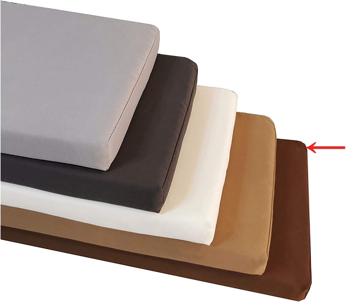 Tuin Bank Kussen 2 Zitplaatsen Pad voor Patio Meubels Keuken of Eetbank Tuin Zitkussen Pad Outdoor Bank Kussen Tuin schommels Antislip Stoel Kussen-Bruin 150*35*5cm (59*14*2in)