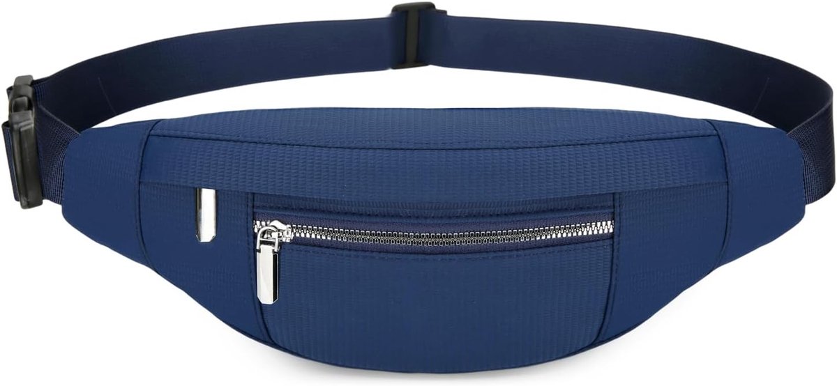 heuptas voor dames en heren, rugzak, borsttas, waterdicht, verstelbaar voor fietsen, fitnessstudio, wandelen, klimmen, reizen, wandelen, vakantie, blauw, Standaard