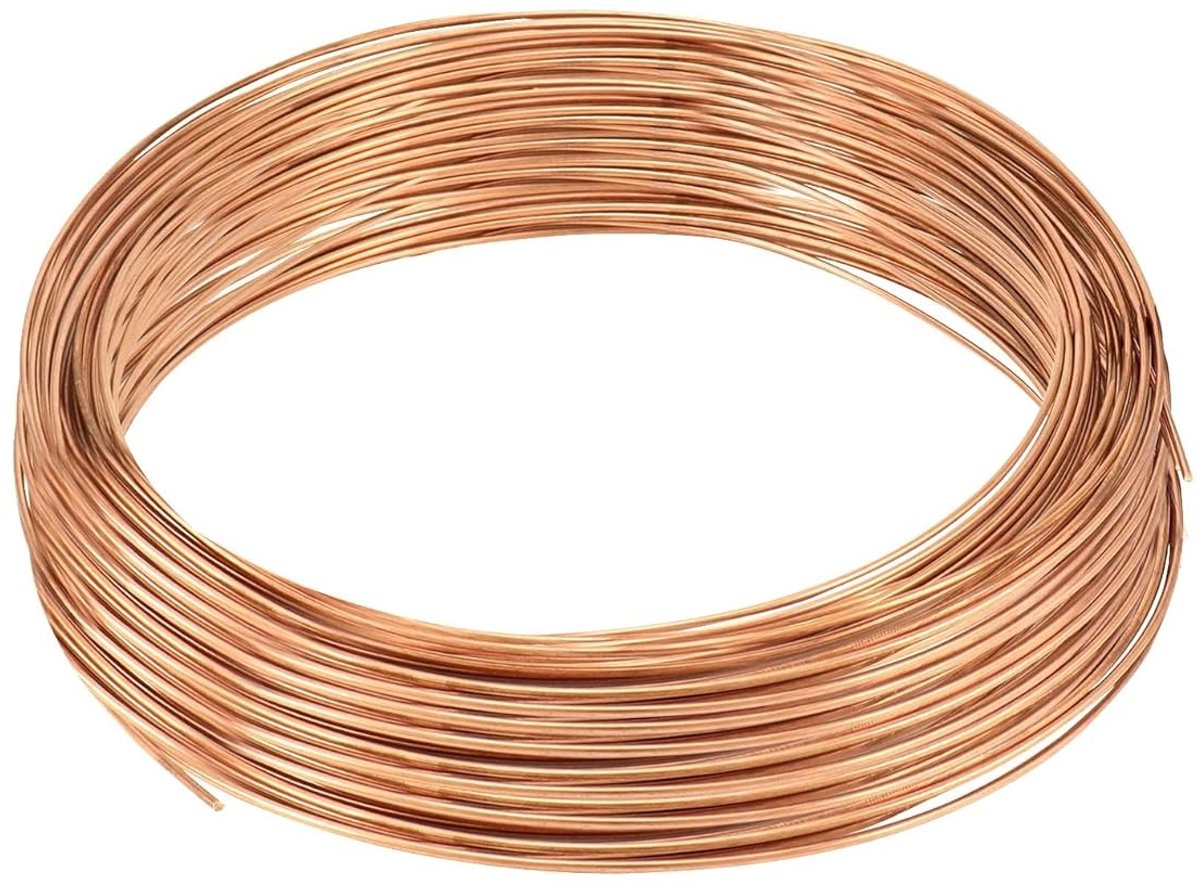 Koper draad Ø3mm, 10 meter lengte voor hobby, elektrische engineering en ambachten, ideaal voor knutselen en DIY-projecten