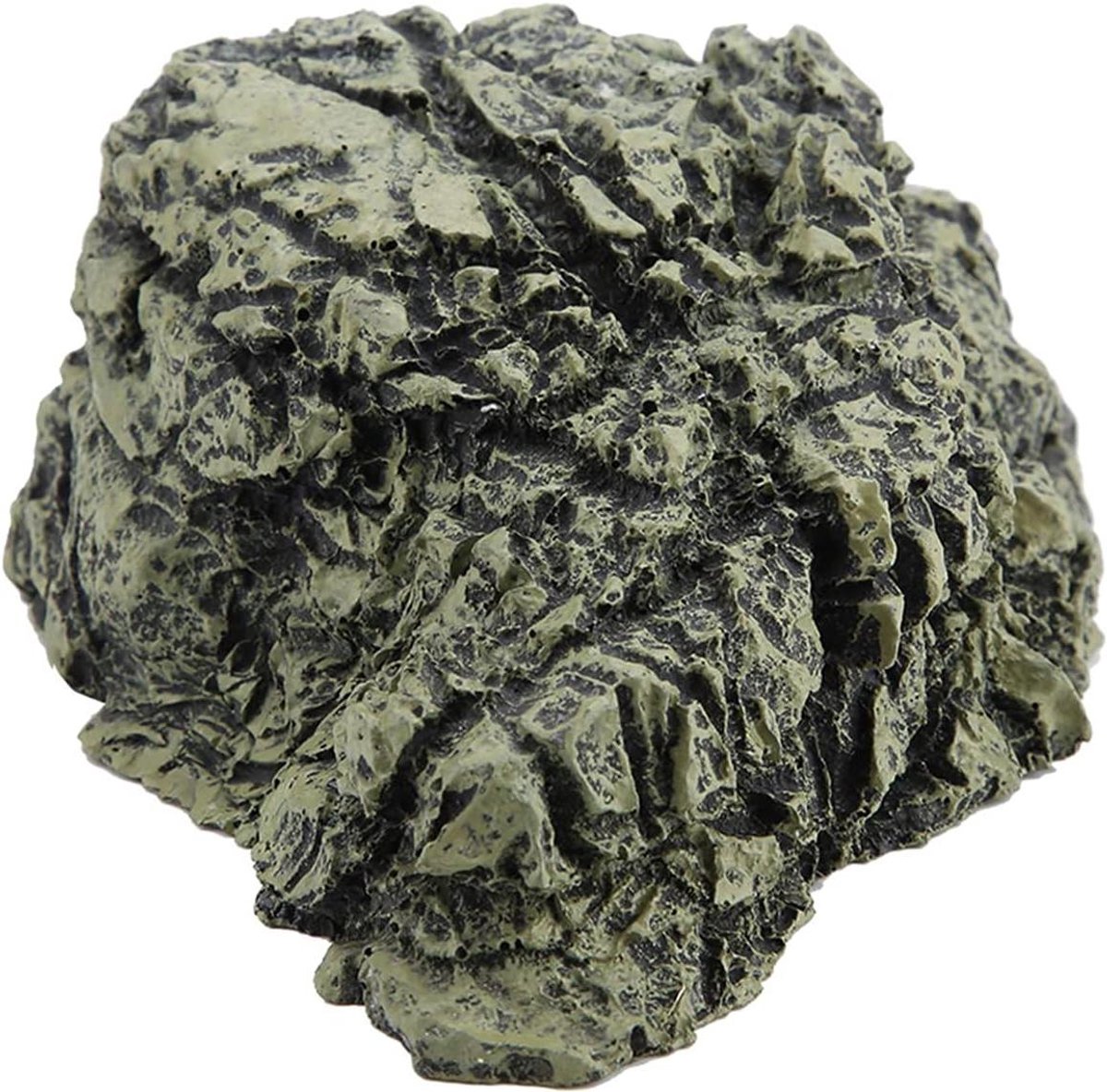 Aquarium Verbergplek - Schildpad Terras - Decoratie Aquarium - Hoge Simulatie - 12 x 11 x 6 cm - Grijs