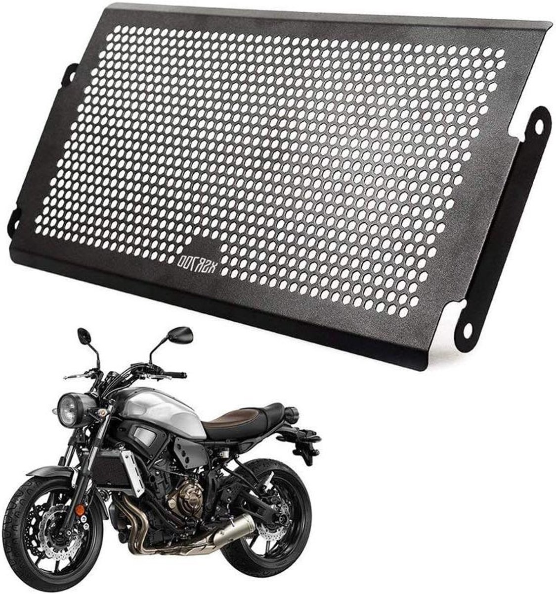 Motor Accessoire - Beschermhoes - Radiator Bescherming - Roestvrij Staal - 37.9 x 20 cm - Zwart